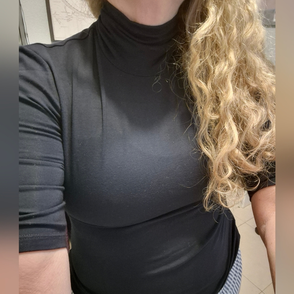 Fitted Mock Neck Ralph Lauren Tee